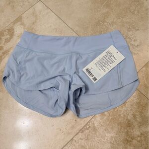 lululemon athletica light blue athletic shorts